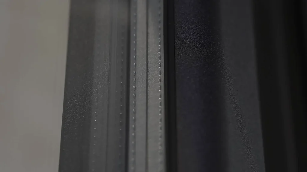 Black UPVC window frame with Double Glazing