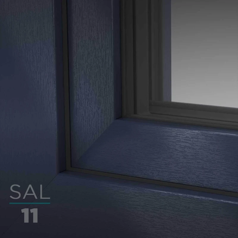 UPVC Window Decor SAL011 Steel Blue (wood-structure)