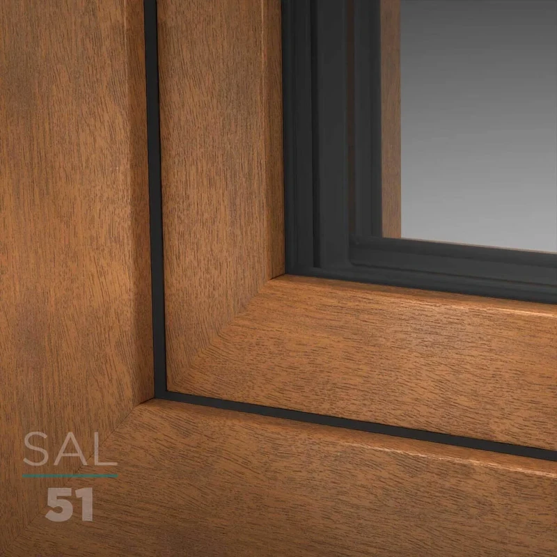 UPVC Window Decor SAL051 Golden Oak (wood-structure)