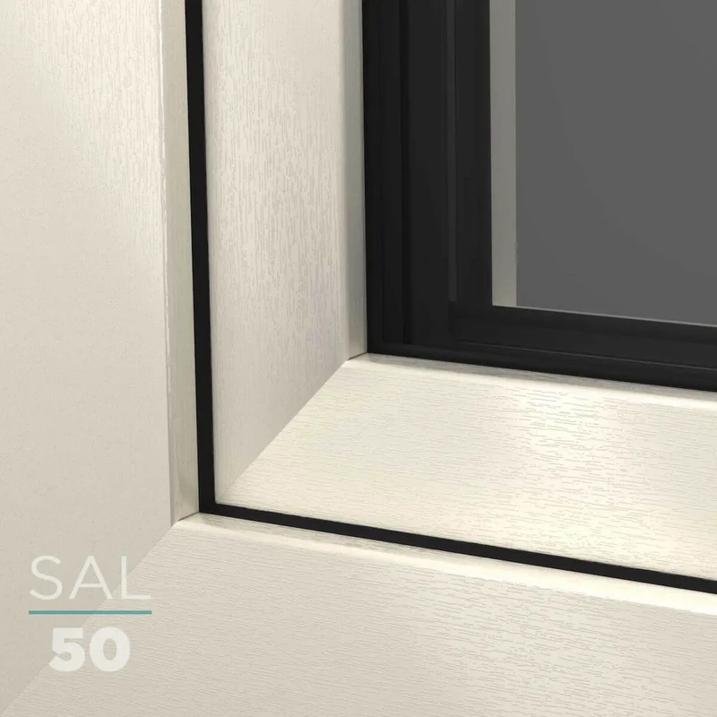 UPVC Window Decor SAL059 Creme White (wood-structure)