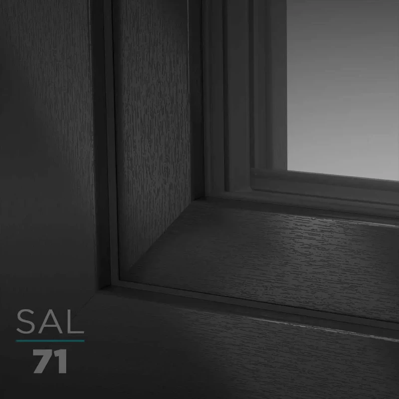 UPVC Window Decor SAL071 Dark Brown (wood-structure)